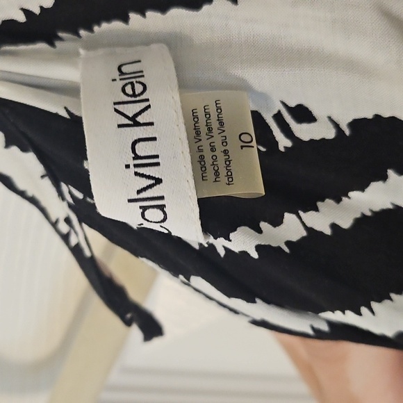 Calvin Klein Monochrome Zebra Print Dress - Picture 10 of 10